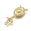Rack Plating Brass Micro Pave Cubic Zirconia Pendants KK-K401-71G-2
