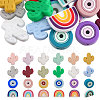 24Pcs 24 Styles Silicone Focal Beads SIL-CA0002-84-1