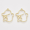 Alloy Open Back Bezel Pendants PALLOY-S121-83-1