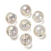 Transparent UV Plating Rainbow Iridescent Acrylic Beads OACR-P015-03L-1