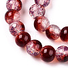 Transparent Crackle Baking Paint Glass Beads Strands X2-DGLA-T003-01A-07-3