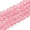 Transparent Baking Paint Glass Beads Strands DGLA-A034-T6mm-D08-1