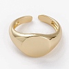 Brass Cuff Rings X-RJEW-C101-03G-3