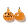 Halloween Pumpkin Transparent Resin Pendants RESI-B010-03A-2