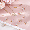 16Pcs 4 Styles Brass Pave Clear Cubic Zirconia Connector Charms KK-HY0004-39-3