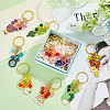 SUPERFINDINGS 5 Sets 5 Style Alloy Enamel Pendant Keychain KEYC-FH0001-39-4