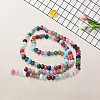 2 Strands Dyed Natural Malaysia Jade Rondelle Beads Strands G-PA0001-84-7