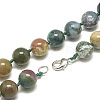 Natural Indian Agate Beaded Necklaces NJEW-S405-10-2