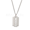 Anti-Tarnish 201 Stainless Steel Pendant Twisted Chain Necklaces for Women NJEW-U018-01P-04-1