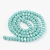 Electroplate Opaque Solid Color Glass Beads Strands LS-EGLA-A034-P4mm-L15-2