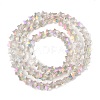 Electroplate Transparent Glass Beads Strands EGLA-U004-03A-HP04-2