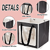 Square Paper Gift Tote Bags with Plastic Visible Window ABAG-WH0051-10B-5