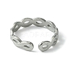 304 Stainless Steel Open Cuff Ring RJEW-L110-042P-3