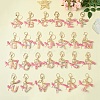 Letter A~Z Transparent Glitter Resin Pendant Keychains KEYC-FZ00024-01-6