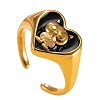 304 Stainless Steel Enamel Cuff Open Rings WG26B7E-01-2