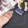 8Pcs Adjustable 304 Stainless Steel Slider Bracelets Making STAS-SC0006-03G-3