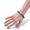 Buddha Natural Lapis Lazuli(Dyed) Beads Stretch Bracelets BJEW-JB04977-02-4