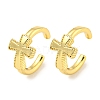 Brass Cuff Earrings EJEW-C104-136G-1