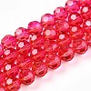 Baking Paint Transparent Glass Beads Strands DGLA-A035-T8mm-A02-1