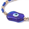 3Pcs 3 Color Evil Eye Lampwork & Glass Seed Braided Bead Bracelets Set for Women BJEW-JB09250-5