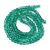 Frosted Transparent Glass Bead Strands GLAA-P065-6mm-14-5