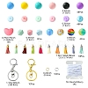 DIY Silicone Beaded Keychain Making Kit DIY-YW0008-61-3