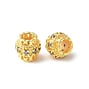 Brass Micro Pave Cubic Zirconia European Beads KK-U067-07G-2