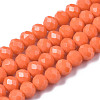 Opaque Solid Color Glass Beads Strands EGLA-A034-P8mm-D20-1