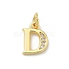 Brass Micro Pave Cubic Zirconia Charms KK-I382-03G-D-1