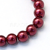 Baking Painted Pearlized Glass Pearl Round Bead Strands X-HY-Q003-6mm-39-2
