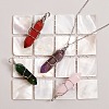 5Pcs 5 Style Natural Gemstone Pendants G-SZ0001-13-4