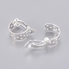 Brass Clip-on Hoop Earring Findings KK-M019-05S-2