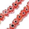 Handmade Millefiori Lampwork Beads Strands LAMP-F035-09C-1