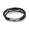 Multi- Strand Leather Cord Bracelets BJEW-D423-06A-6