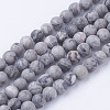 Natural Map Stone/Picasso Stone/Picasso Jasper Bead Strands G-G735-27F-4mm-1