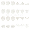 DICOSMETIC 80Pcs 8 Style 201 Stainless Steel Filigree Pendants STAS-DC0014-73-1