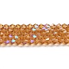Transparent Electroplate Glass Beads Strands GLAA-F029-2mm-D18-1