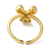 Initials Brass Open Cuff Ring for Women RJEW-N046-02Y-G-3