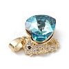 Real 18K Gold Plated Rack Plating Brass Micro Pave Cubic Zirconia Pendants KK-C015-02G-05-2