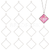 16Pcs 304 Stainless Steel Open Back Bezel Pendants FIND-UN0002-90B-1