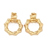 Real 18K Gold Plated Brass Dangle Stud Earrings EJEW-P252-07B-G-1