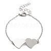 Non-Tarnish Stainless Steel Cable Chain Link Bracelets for Women Men LS-STAS-Z061-01P-05-1