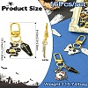 Gothic Alloy Enamel Coffin Pendant Decoration HJEW-CJ00034-8