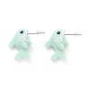 Cute Shark Resin Stud Earrings LS-EJEW-K089-07P-1