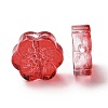 Transparent Spray Painted Glass Beads X-GLAA-I050-02-3