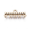 Brass Micro Pave Clear Cubic Zirconia Chandelier Component Links X-KK-S359-163-RS-2