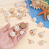 20Pcs Natural Spiral Shell Red Lip Shell Pendants SSHEL-GA0001-21-3