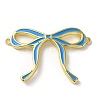 Brass Enamel Connector Charms KK-D098-01G-2