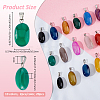 20Pcs 10 Colors Natural Agate Dyed Pendants G-FH0002-43-2