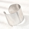 40MM 304 Stainless Steel Stripe Textured Wide Cuff Bangles for Women SA-CBAB767-34P-3